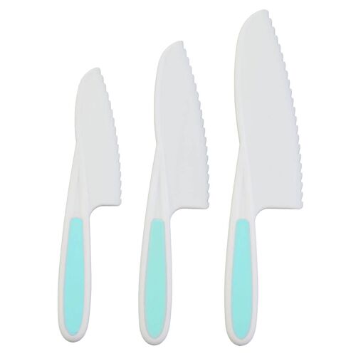 Set Of Three Zing Pastel Green Knives