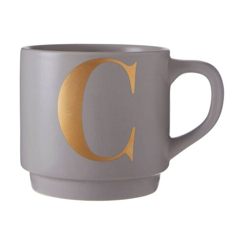 Signet Grey C Letter Mug