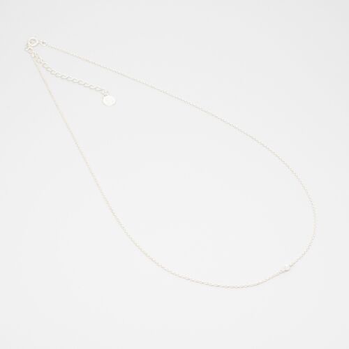 single pearl necklace - Silber