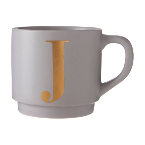 Signet Grey J Letter Mug