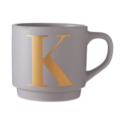 Signet Grey K Letter Mug