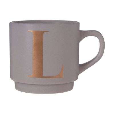 Signet Grey L Letter Mug