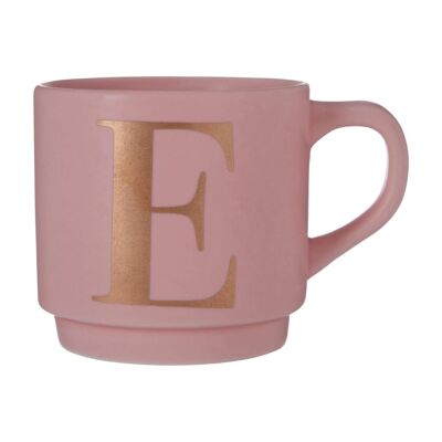 Signet Pink E Letter Mug