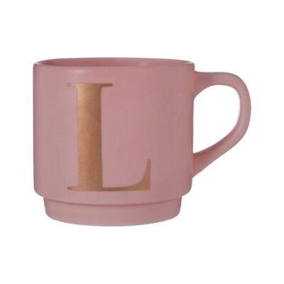 Signet Pink L Letter Mug