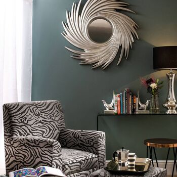 Miroir Swirl Silver Sunburst 5