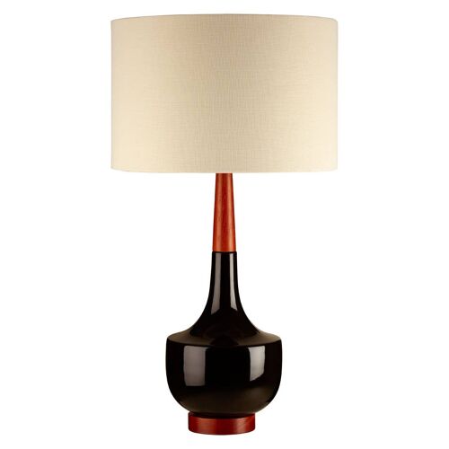 Sirus Table Lamp with Wood And Ceramic Base