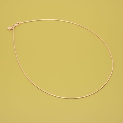 omega necklace - rose gold