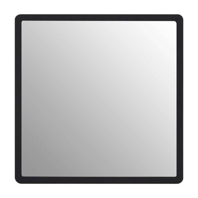 Petit miroir mural noir avec bordure dorée