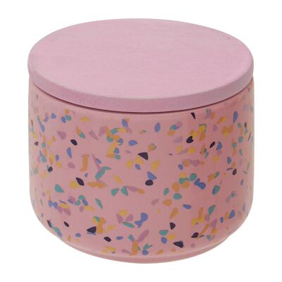 Small Pink Terrazzo Storage Canister