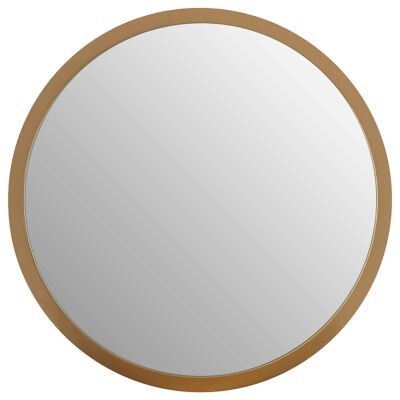 Small Round Wall Mirror with Gold Frame