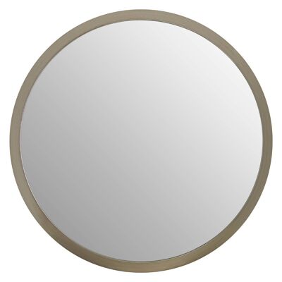 Small Round Wall Mirror with Silver Frame