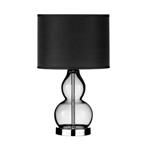 Smoke Grey Glass Table Lamp