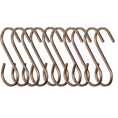 Sorello Brushed Steel Hooks - Set of 10