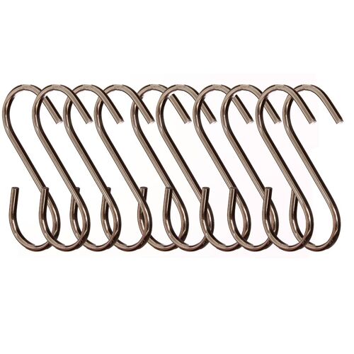 Sorello Chrome Hanging Hooks - Set of 10