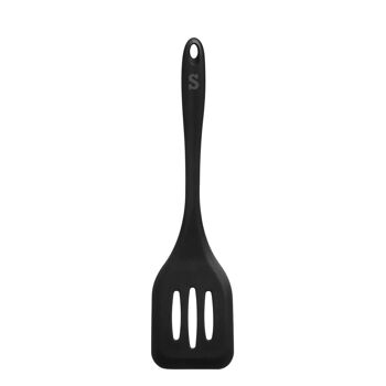 Spatule à fente en silicone noir triée 1