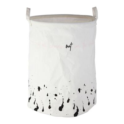 Speckled Fabric Laundry Basket