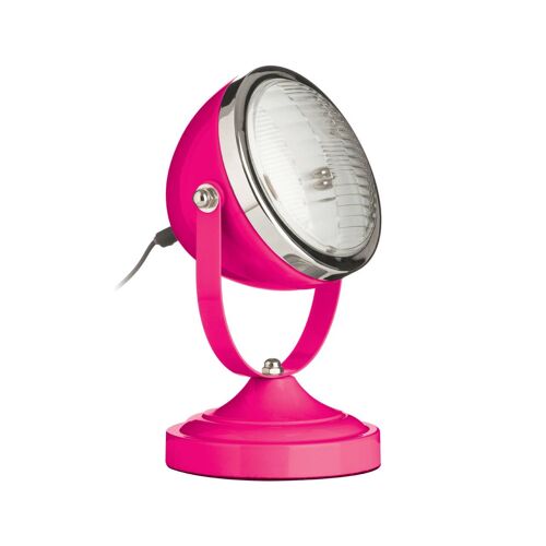 Spot Table Hot Pink and Chrome Lamp
