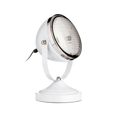 Spot White and Chrome Table Lamp