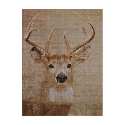 Stag Damask Wall Plaque