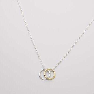 bicolor circle necklace - Gold