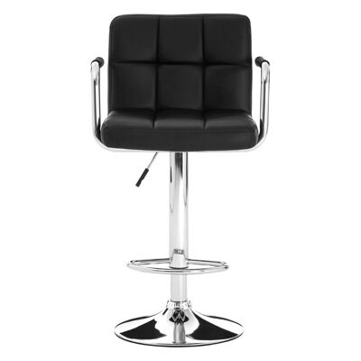 Chaise de bar effet cuir noir Starz