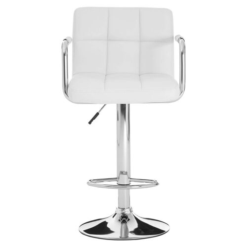 Starz White Leather Effect Bar Chair