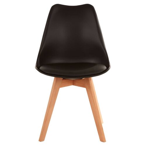 Stockholm Black Chair with Cushion