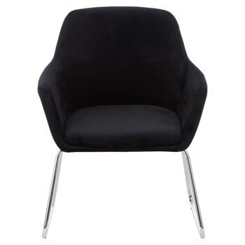 Chaise Stockholm en tissu noir 1