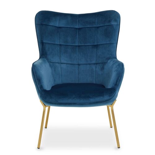 Stockholm Blue Velvet Chair