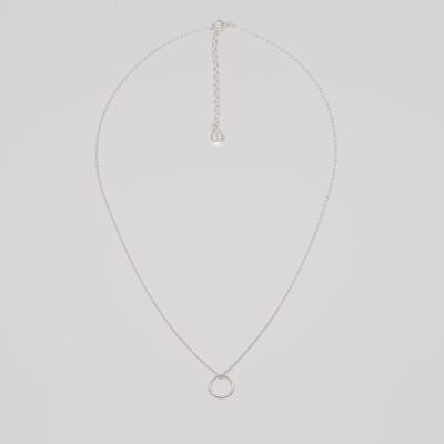 medium circle necklace - silver - M
