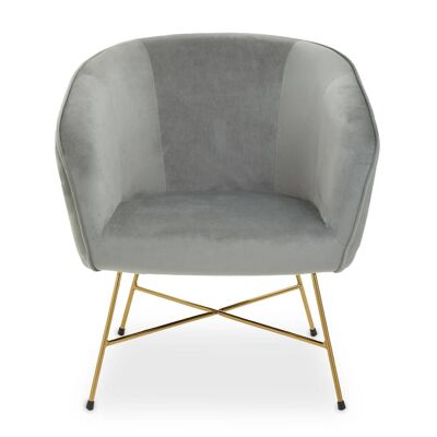 Stockholm Grey Chair with Metal Frame