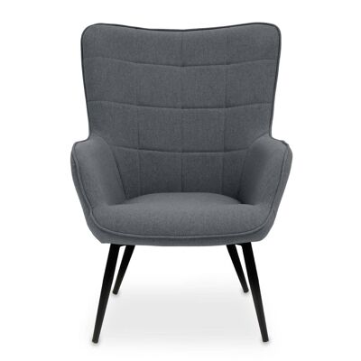 Stockholm Grey Fabric Armchair