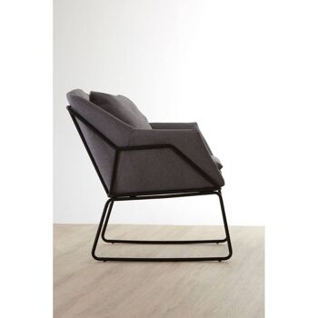 Chaise en tissu gris Stockholm avec pieds en métal 4