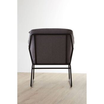 Chaise en tissu gris Stockholm avec pieds en métal 5