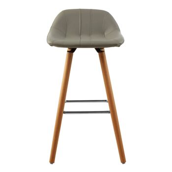 Tabouret de bar en similicuir gris Stockholm 1