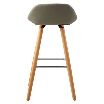 Tabouret de bar en similicuir gris Stockholm 5