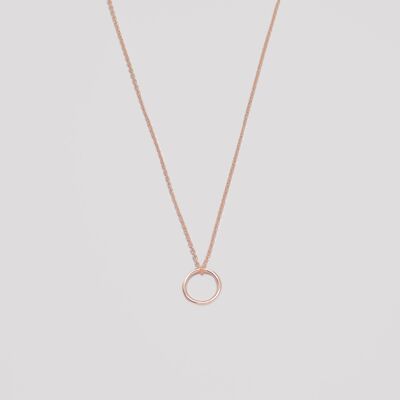 medium circle necklace - rose gold - M