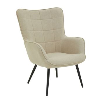 Fauteuil en tissu naturel Stockholm 3