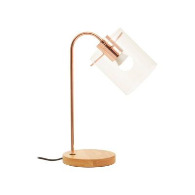Stockholm Shiny Copper Curved Table Lamp