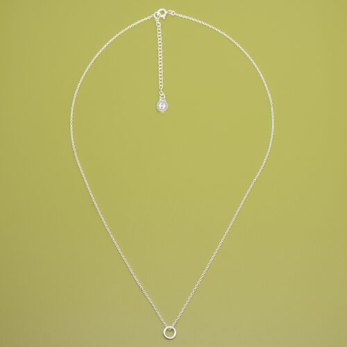 small circle necklace - Silber