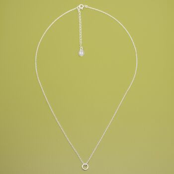 collier petit cercle - argent 1