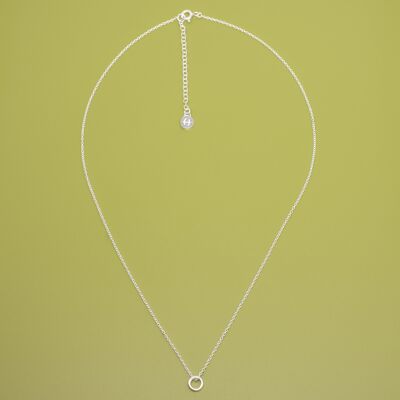 small circle necklace - silver