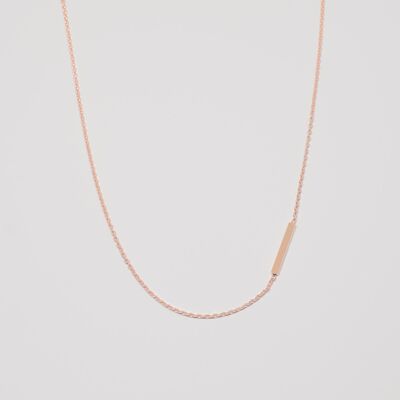 bar necklace - rose gold