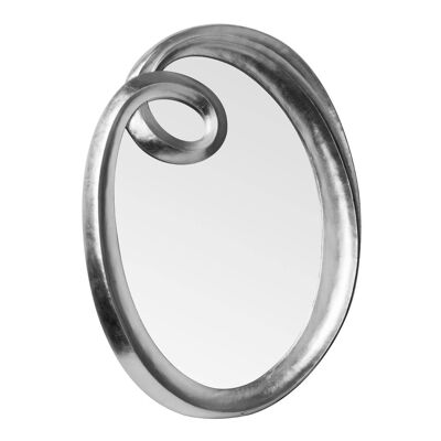 Swirl Design Silver Wall Mirror