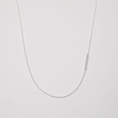 bar necklace - silver