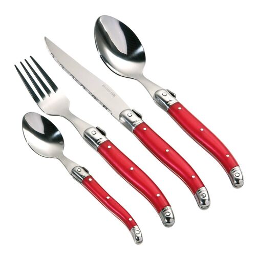 Swiss 16pc Red Cutlery Set