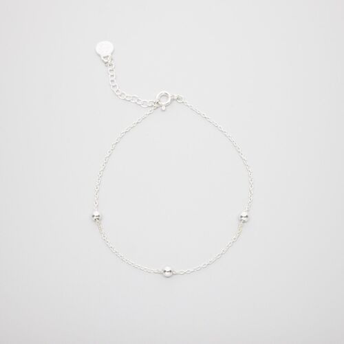 triple ball bracelet - Silber