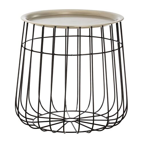 Templar Silver / Black Wire Detail Side Table