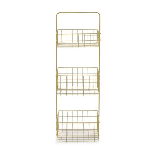 Three Tier Gold Finish Storage Caddy