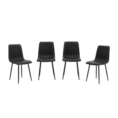 Tiana Set of 4 Black Dining Chairs